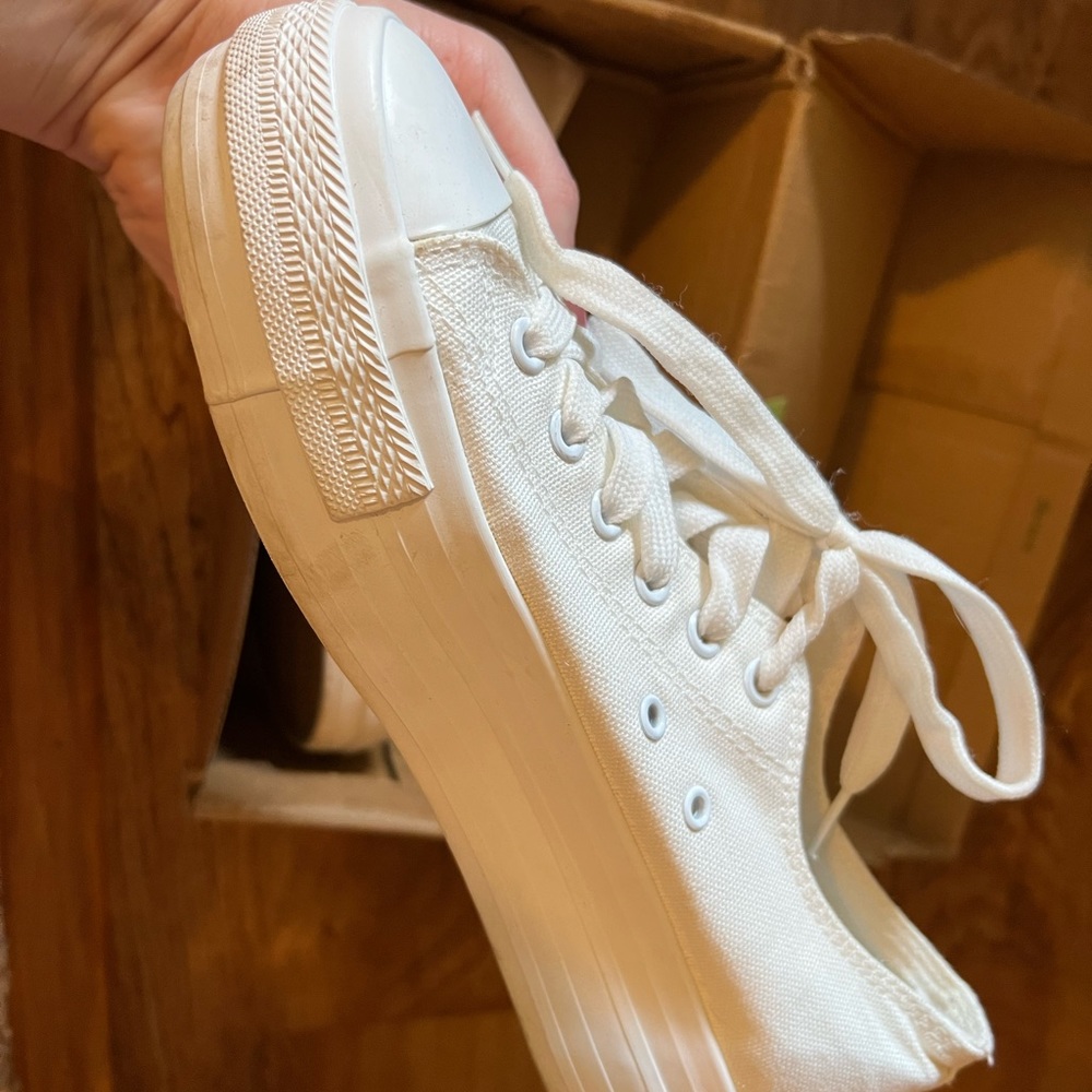 White Canvas Shoes